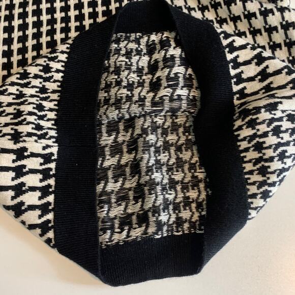 Nivo NVO Sweater Womens M Medium Multi V Neck Wool Blend Houndstooth Knitted - Picture 10 of 13